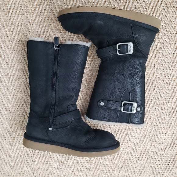 UGG Kensington Genuine Sheepskin Boot Buckle High sz 13 - Picture 1 of 9